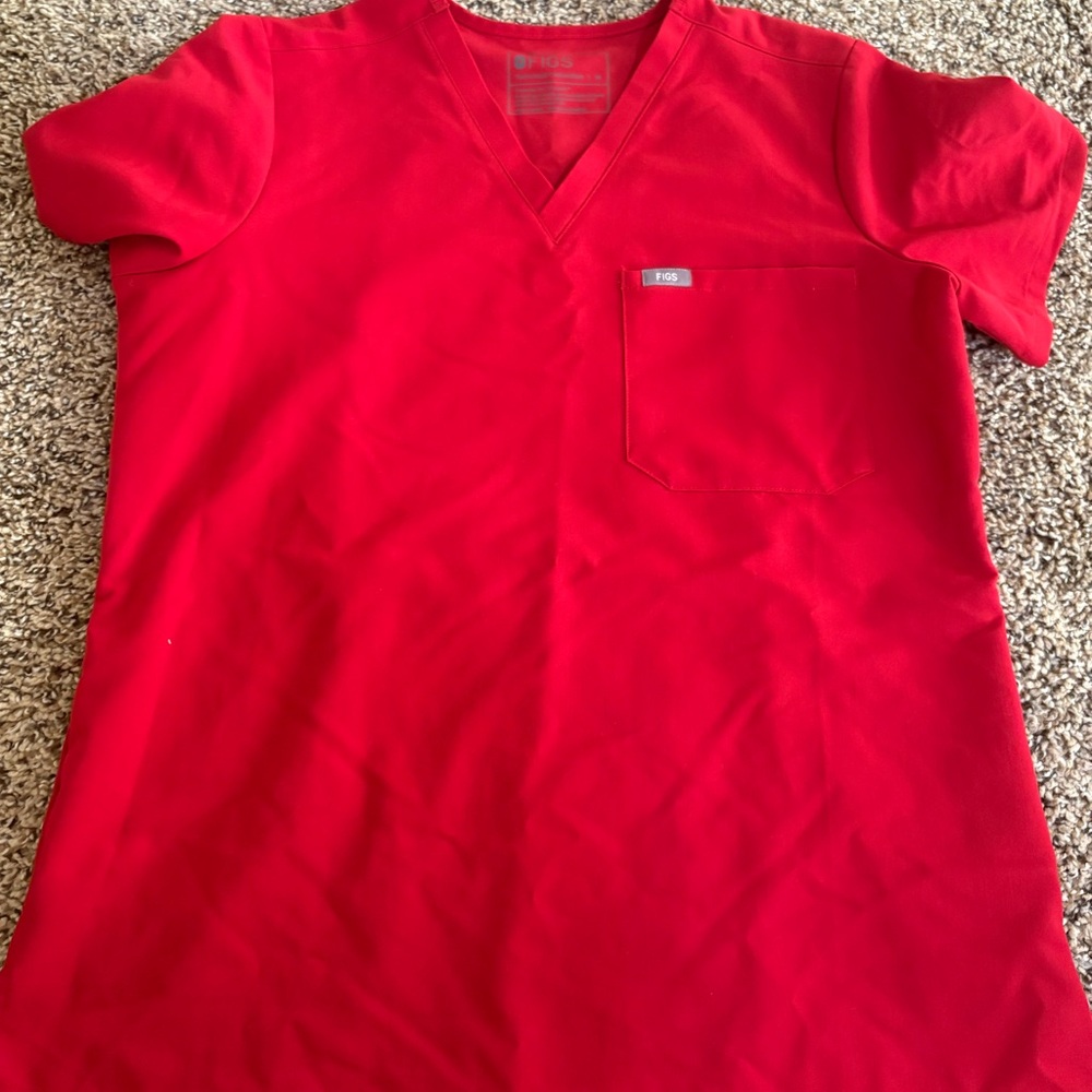Red Figs One Pocket Scrub Top